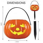 billige Halloween rekvisittbelysning-Solcelledrevet bærbar dekorativ landskapslampe vanntett gulvplugglampe festlig feststemning gårdsplasslampe gresskar plenlampe led hengende lys gårdsplass hagelandskapslampe 1 stk