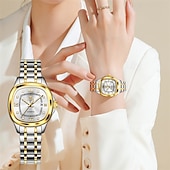 abordables Montres mécaniques-la nouvelle montre d&#039;affaires pour femme à cadran carré Olevs, étanche, affichage lumineux du jour du calendrier, montre mécanique entièrement automatique, montre-bracelet de sport pour femme à la