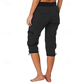abordables Bas-Femmes Pantalons Cargo Pantalons de randonnée Extérieur Coupe régulière Respirant Bas Avec Poches Noir Vert Véronèse Coton Camping / Randonnée Course S M L XL XXL