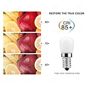 رخيصةأون لمبة شكل أنبوب LED-10 قطع 2 واط e14 led لمبة ثلاجة لمبة ذرة ثلاجة تيار متردد 220 فولت led مصباح أبيض/أبيض دافئ smd2835 استبدال ضوء الهالوجين
