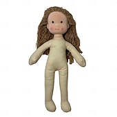 baratos Bonecas-Boneca Waldorf feita à mão para bebês meninas com conjuntos de roupas - boneca de pelúcia macia de 11,8 polegadas para crianças pequenas, presente de Natal ideal para crianças