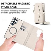 abordables Carcasas Samsung-teléfono Funda Para Samsung galaxia S25 S25 Más S25 Ultra S24 Plus S24 S24 Ultra Plus S24 FE A14 A72 A73 Tarjetas billetera Cremallera con cordón Ranura para tarjetas Retro TPU Cuero de PU