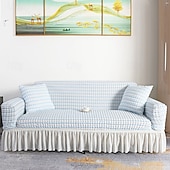 cheap Sofa Cover-3D Bubble Lattice Elegant Stretch Sofa Cover Loveseat Cover Couch Cover Spandex Elastic Sofa Slipcover Protector with Skirt