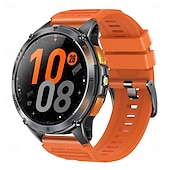Χαμηλού Κόστους Smartwatch-Νέο στρατιωτικό έξυπνο ρολόι για άνδρες με φακό LED, πυξίδα 1.43, λειτουργίες οθόνης AMOLED, ανθεκτικό έξυπνο ρολόι για iOS και Android