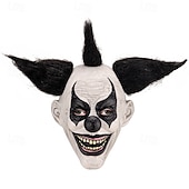 economico Maschera di Halloween &amp; Accessori-Maschera da clown malvagio di Halloween per adulti, maschera in lattice per costumi spaventosi realistici, maschera da Joker sorridente e inquietante per cosplay, spettacoli, feste al bar e