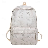 preiswerte College-Rucksäcke-Ästhetischer Canvas-Rucksack für Damen mit Bambus-Print – leichte Schultasche für Teenager und Studentinnen