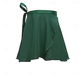 voordelige Balletkleding-Volwassen balletdansrok, elastische taille chiffon halve rok met lintstrik, ideaal voor de training &amp;balletopleiding
