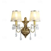 Недорогие Бра-настенные бра золотые бра на 1/2 лампы, современные настенные светильники, настенные бра в фермерском стиле с прозрачным стеклянным абажуром, настенные светильники для гостиной, спальни, лестницы,