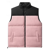 preiswerte Fleece &amp; 3 in 1 Jacken-Herren Fleeceweste Ärmellos Weste Außen Thermowarm Winter Vollreißverschluss Polyester Patchwork Schwarz Weiß Rosa Jagd Angeln Klettern