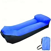 economico Attrezzatura da Campeggio-Divano letto gonfiabile pieghevole da esterno con cuscino, confezione da 1 - traspirante e resistente agli strappi &amp;design portatile leggero antiscivolo per campeggio, spiaggia, feste all&#039;aperto -