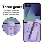 cheap Samsung Cases-Phone Case For Samsung Galaxy Z Flip 7 Z Flip 6 Z Flip 5 Z Flip 4 Z Flip 3 Back Cover with Wrist Strap Shockproof Retro TPU PU Leather