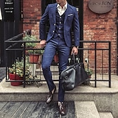 levne oblečení-Retro Řvoucí 20s 20. léta 20. století Třídílný oblek Kostýmové kalhoty Velký Gatsby Gentleman Gangster Maškarní kostým Pánské Plesová maškaráda Svatební Svatební host Večírek Dospělé Kabát Kalhoty