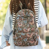 cheap College Backpacks-Women's Boho Floral Tapestry Backpack, Vintage Butterfly Print School Bag with Large Capacity for College, Travel, Festivals and Everyday Use