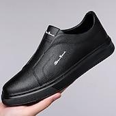 billige Sneakers til herrer-Herre Treningssko Gange Fritid Mikrofiber Bekvem Sklisikker Pustende Nylonteip Tøfler Svart Hvit Blå Sommer Vår