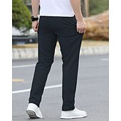 economico Chino-Per uomo Pantaloni Chinos Tasca Elastico in vita Coulisse Semplice Comodità Formale Feste Lavoro Moda Stile Classico Nero Verde chiaro Micro-elastico