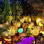 cheap Halloween Lights-Solar Power Halloween Pumpkin Garden Lamp Ghost Lights For Garden Yard All Saints&#039; Day Gravestone Garden Lawn Yard Patio Decorative Pathway Lights 1X 2X