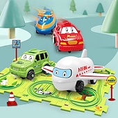 abordables cotillons-Circuit de course de wagons, chariot électrique à assembler soi-même pour enfants, jouet éducatif