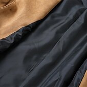 preiswerte Faux-Suede-Jacken-Herren Imitat-Lederjacke Urlaub Täglich Winddicht Warm Tasche Herbst Winter Einfach Mode Klassisch Stehkragen Regulär Hellkaki Schwarz Blau Khaki Armeegrün Jacken