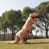 olcso Halloween-vicces felfújható t-rex jelmez gyerek, dinoszaurusz felfújható jelmez, overál levegő felrobbantó halloween cosplay jelmez