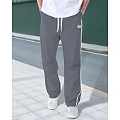 preiswerte Freizeithosen-Herren Tech-Hosen Hose Freizeithose Tasche Elastischer Bund Kordelzug Patchwork Komfort Sport im Freien Täglich Mode Lässig Schwarz Armeegrün Mikroelastisch