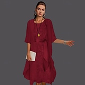 cheap Mother&#039;s Wraps-Solid Shawls Coat Jacket Women&#039;s Wrap Mother&#039;s Wedding Guest Wraps Ladies Elegant Half Sleeve Chiffon Wraps With Pure Color For Evening Party Spring &amp;  Fall dress to impress