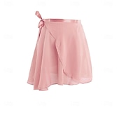 voordelige Balletkleding-Volwassen balletdansrok, elastische taille chiffon halve rok met lintstrik, ideaal voor de training &amp;balletopleiding