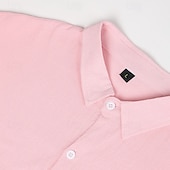 economico Classico-Per uomo Camicia Camicia di lino Camicia Estiva Camicia da Spiaggia Camicia con Bottoni Tartaruga Vacanza Ferie Nero Bianco Rosa Blu Manica Corta Collo ripiegato Estate Abbigliamento