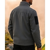ieftine Fleece și jachete 3 în 1-Bărbați Αντιανεμικό Jachetă Softshell Iarnă În aer liber Peteci Termic cald Impermeabil Rezistent la Vânt Topuri Negru Verde Kaki Gri