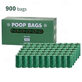 economico Prodotti per la toelettatura dei cani-Nuovo sacchetto per escrementi di cane riciclabile ed ecologico, sacchetto di stoccaggio portatile con clip a mani libere, sacchetto per escrementi di animali domestici, 60 rotoli