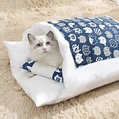 economico Copridivano per animali domestici-Cuccia per gatti, cuccia per gatti da interno, morbida e confortevole, graziosa cuccia per gatti, con cuscino imbottito lavabile, cuccia chiusa per gatti, cuccia per gatti, rifugio, tenda per cani di