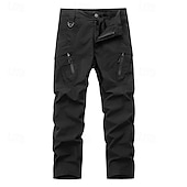 preiswerte Cargohosen-Herren Cargo-Hosen Hose Knöpfe Mehrere Taschen Einfach tragbar Outdoor Täglich Campen und Wandern Mode Klassisch Schwarz Khaki