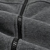 tanie Casualowe kurtki-Męskie Kurtka zimowa Kurtka polarowa Zwykła kurtka Kurtka uniwersytecka Urlop Codzienny Keep Warm Kieszeń Polar Jesień Zima Równina Moda Moda miejska Kołnierz stawiany Regularny Czarny Czerwony