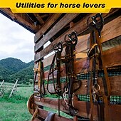お買い得  動物のサポートとケア-2個の金属製ホルターホルダー、馬のブライドルラック、ブライドルブラケット、ブライドルフック、チューブとネジ付き、馬具収納ホルターハンガー、タックルーム用の金属製ブライドルホルダー、ブライドルホルダー壁取り付け