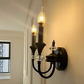 economico Luci da parete-applique da parete nere &amp;Applique da parete dorata a 1 luce, applique da parete moderne, applique da parete in stile rustico con paralume in vetro trasparente, applique per soggiorno, camera da letto,