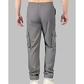 economico Pantaloni cargo-Per uomo Pantaloni Cargo Pantaloni Elastico in vita Coulisse Multi-tasche Semplice Indossabile All&#039;aperto Quotidiano Campeggio &amp; Escursionismo Moda Classico Nero Marrone Micro-elastico