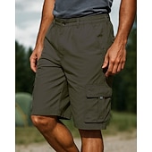 abordables Fondos-Hombre Pantalones cortos de carga Pantalones cortos de senderismo Verano Al aire libre Ajuste regular Secado rápido Ligero Transpirable Bermudas Cintura elástica Negro Verde Ejército Tenis Golf