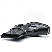 levne Biker Boots-Pánské Boty Motorkářské boty Chůze Vinobraní Na běžné nošení Bristké PU kůže Pohodlné Protiskluzové Teplý Kotníčkové Povaleč Elastická gumička Černá Hnědá Podzim Zima