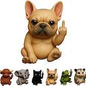 cheap Statues-Funny Middle Finger Animal Resin Statue 8*6*6cm, Novelty Garden Figurine for Desk, Tabletop, Yard or Shelf Decoration