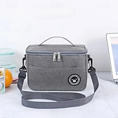 cheap Luggage &amp; Travel Storage-Lunch Bag for Women and Men for Back to School Office Picnic Hiking Beach New Insulated Tote Portable Bento Bag for Work Fresh Keeping Food Container Lunch Box Bag
