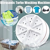 economico Articoli per la casa-Mini lavatrice e lavastoviglie portatile automatica piccola turbo centrifuga lavatrice per calzini biancheria intima contenitore per borotalco comodo compatto aiutante per il bucato