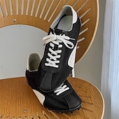 billiga Herrsneakers-Herr retro gula och bruna sneakers med ventilerande ovandel och halkfri sula, sportinspirerade vardagsskor för pendling, resor och vardagsbruk