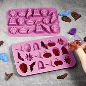 cheap Halloween Kithen-2 Pack Halloween Skull Spider Chocolate Silicone Molds, Non-Stick DIY Fondant Molds for Cake Decorating, Candy, Jelly, and Baking Decorations