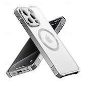 رخيصةأون جرابات آيفون-هاتف غطاء من أجل iPhone 16 Pro Max 15 Pro Max غطاء خلفي مغناطيس ضد الصدمات مكتب  /  الأعمال الكمبيوتر الشخصي