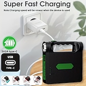 abordables Equipo de Camping-Kit de sistema generador solar portátil de 6000 mAh con batería de litio, luces LED, cargador USB, panel de carga solar para acampar al aire libre. &amp;uso doméstico