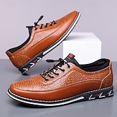 abordables Baskets-Baskets décontractées en similicuir texturé pour homme – chaussures à lacets légères pour la marche quotidienne, les voyages et le style urbain du week-end
