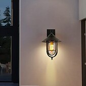 baratos luzes de parede ao ar livre-Luminária de parede LED, luminária de parede antiga, lanterna externa à prova d&#039;água IP65, à prova de ferrugem, alumínio, vidro, lâmpada de parede, lanterna, pátio, jardim, varanda, villa, luzes