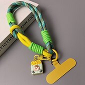 cheap Phone Lanyards &amp; Wrist Straps-Phone Case For Lanyards Universal with Wrist Strap Cartoon Color Gradient Geometric Pattern Polyester