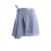 voordelige Balletkleding-Volwassen balletdansrok, elastische taille chiffon halve rok met lintstrik, ideaal voor de training &amp;balletopleiding