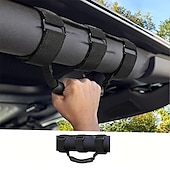 cheap Car Organizers-1Pcs Heavy Duty Grab Bar Handles for Jeeps UTVs and Quads with 3 Straps Design Fits 1 1/2 to 3 Inch Roll Bars Secure Left-Hand Access for Enhanced Safety Durable Nylon Straps