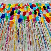 preiswerte Ölgemälde-Mintura handgefertigte abstrakte, farbenfrohe, strukturierte Ölgemälde auf Leinwand, Wandkunst, Dekoration, modernes abstraktes Bild für die Inneneinrichtung, gerolltes, rahmenloses, ungedehntes